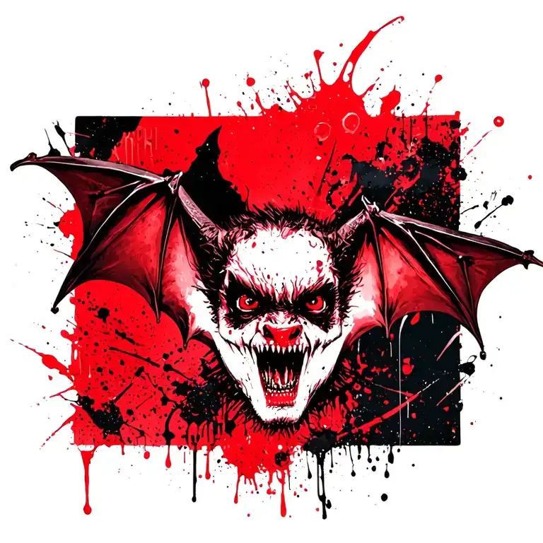 vampire bat tattoo design idea