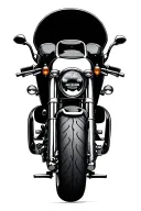 Harley Davidson street glide king tour pack hidden in contours tattoo design idea