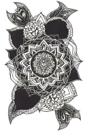mandala, healing, self love, courage tattoo design idea