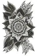 mandala, healing, self love, courage tattoo design idea