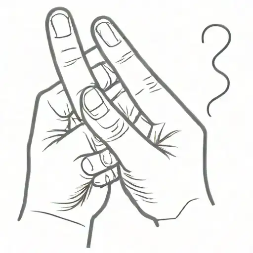 two hands middle finger tattoo design idea