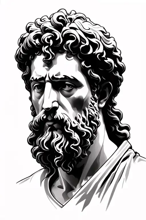 Stoicism virtues marcus aurelius tattoo design idea
