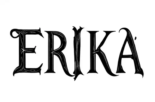 "Erika" tattoo design idea