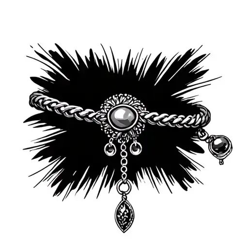 Ankle Charm Bracelet tattoo design idea