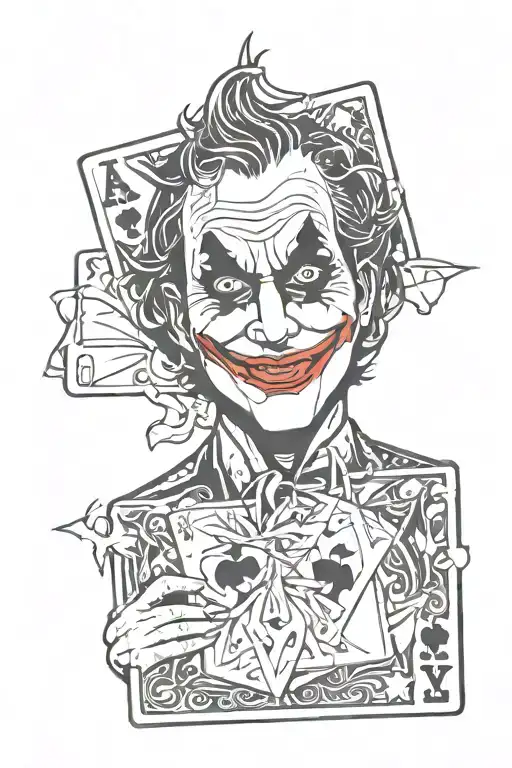 joker card tattoo design idea