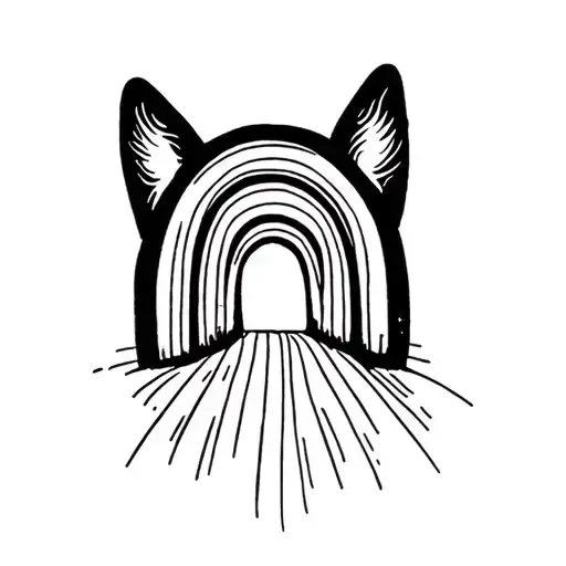 rainbow bridge for pets  tattoo design idea
