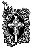 Catholic rosary, 1992, Fleur tattoo design idea