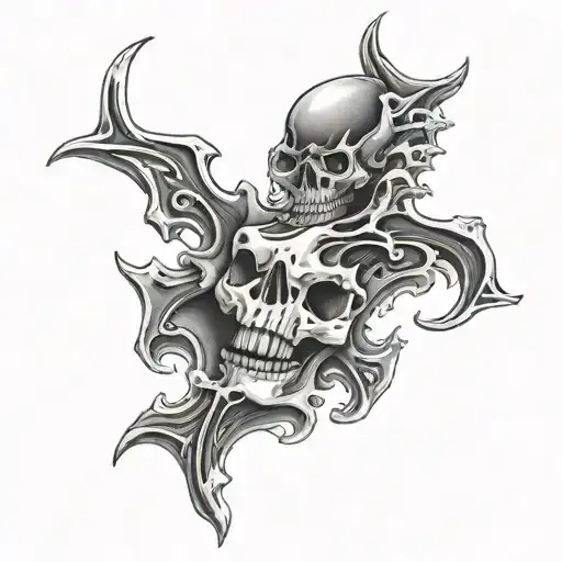vertebra liquid tattoo design idea