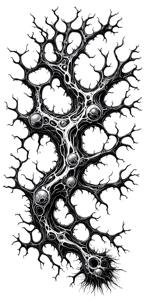 neurons, fill gaps tattoo design idea