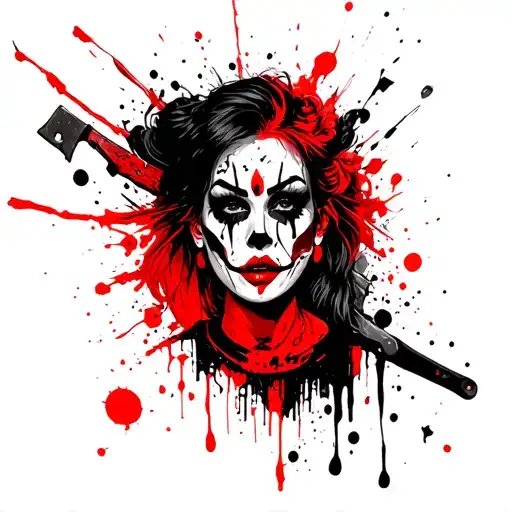 hatchet girl icp hachetman small tattoo design idea