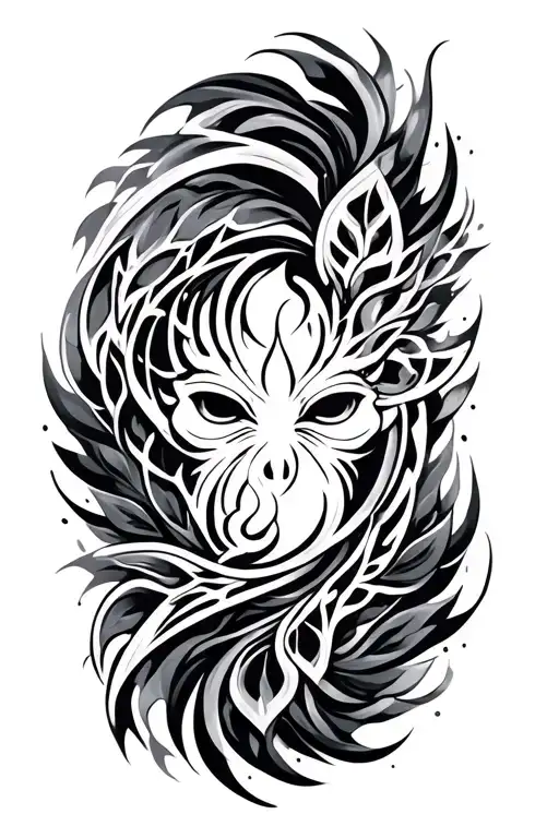 neotribal style tattoo design idea