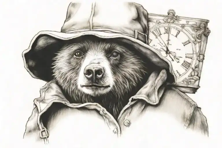 Paddington bear tattoo design idea