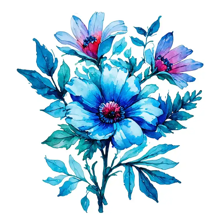 flowers tattoo design idea