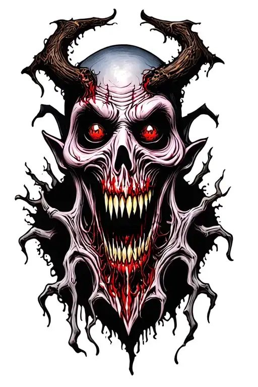 evil and dark tattoo design idea