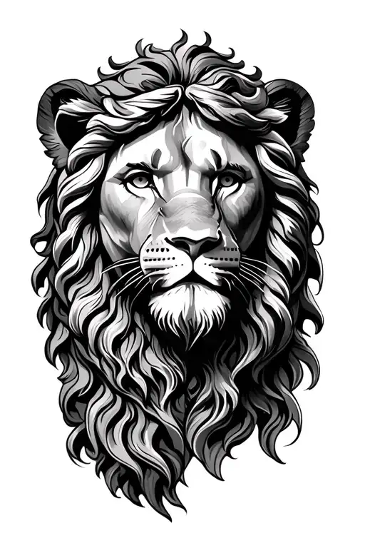 jesus and lion tattoo design idea