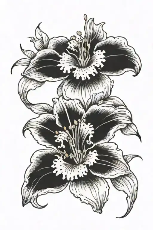 july and august birth flowers tattoo design idea