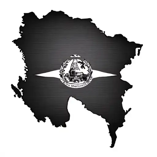 Colombian map with muiscan design incorporating elements tattoo design idea