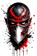 demon ninja warrior tattoo design idea