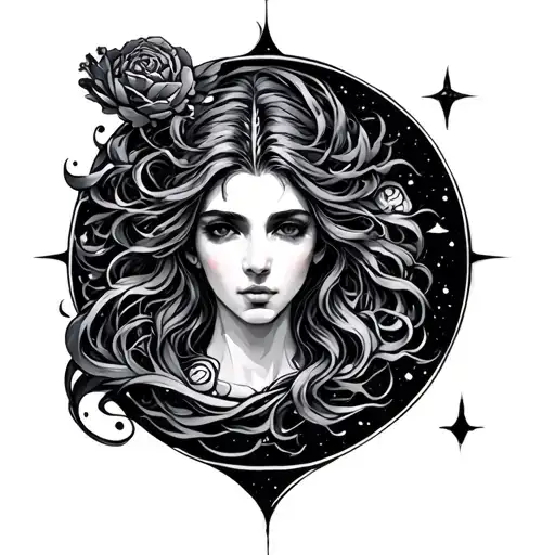 Gemini Aquarius tattoo design idea