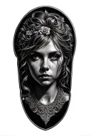 tooled leather tattoo design idea