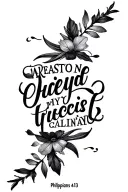 Bible verse Philippians 4:13 tattoo design idea