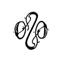 C d and A initials tattoo design idea