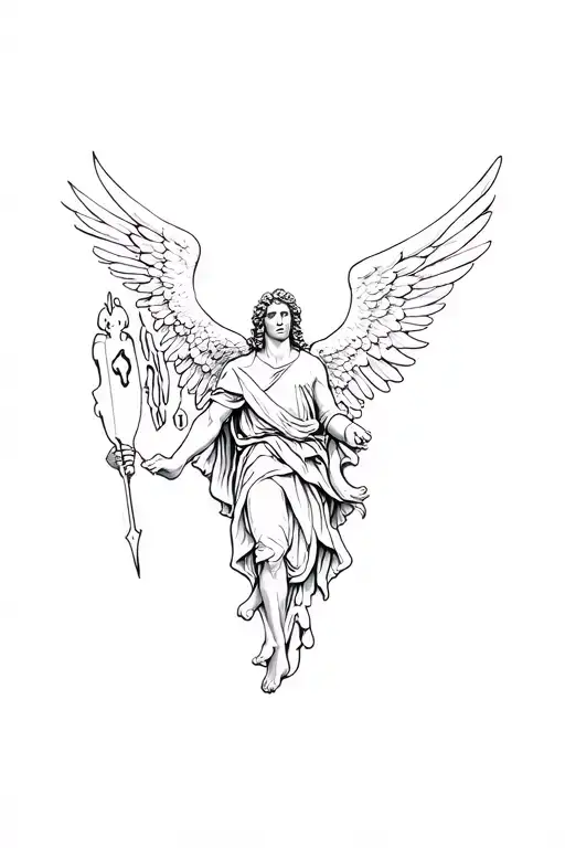 st Michael archangel tattoo design idea