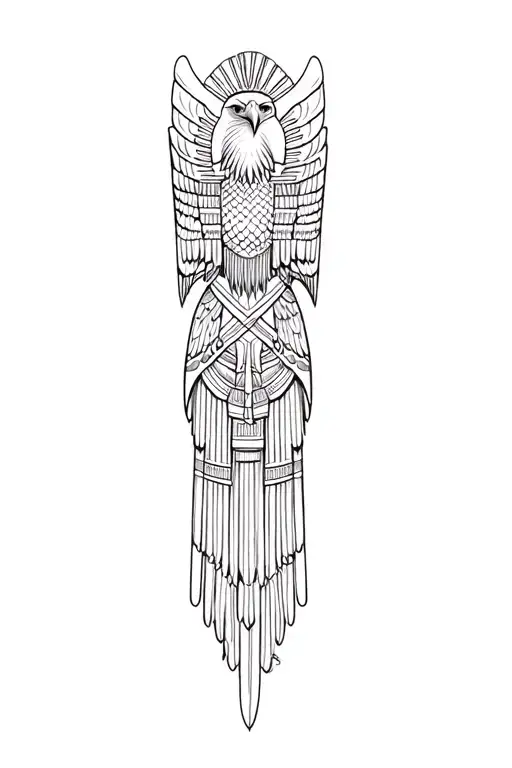 an egyptian eagle tattoo design idea