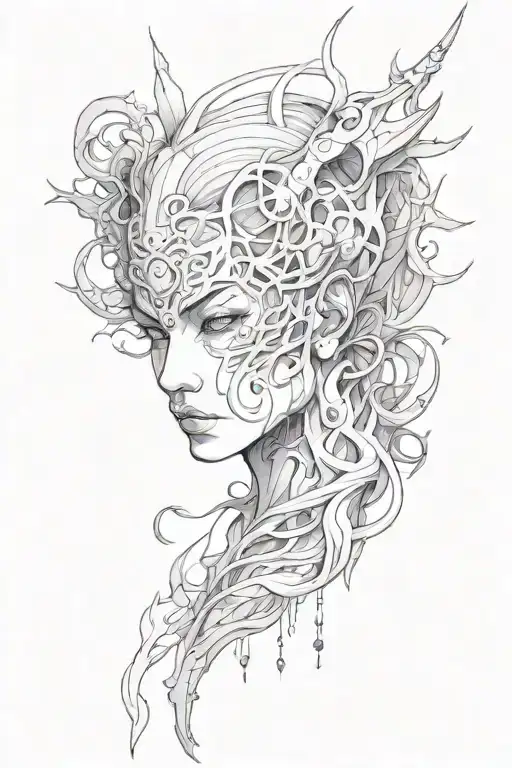 Gojo Satoru Hollow Purple tattoo design idea