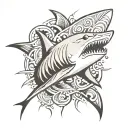 Tribal Shark tattoo design idea