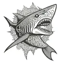 Tribal Shark tattoo design idea