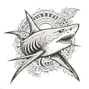 Tribal Shark tattoo design idea