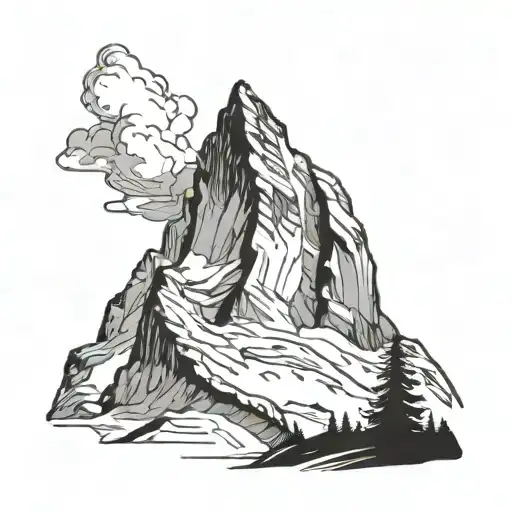 matterhorn mountain tattoo design idea
