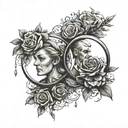 marriage date tattoo design idea
