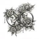 marriage date tattoo design idea