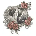 marriage date tattoo design idea
