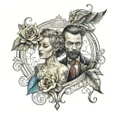 marriage date tattoo design idea