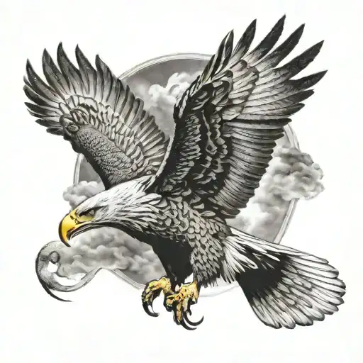 soaring eagle with wings out, bible verse Isaiah 40:31 tattoo design idea