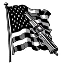 2nd Amendment Gaston flag tattoo design idea