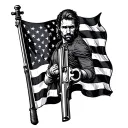 2nd Amendment Gaston flag tattoo design idea