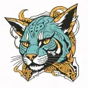 bobcat tattoo design idea