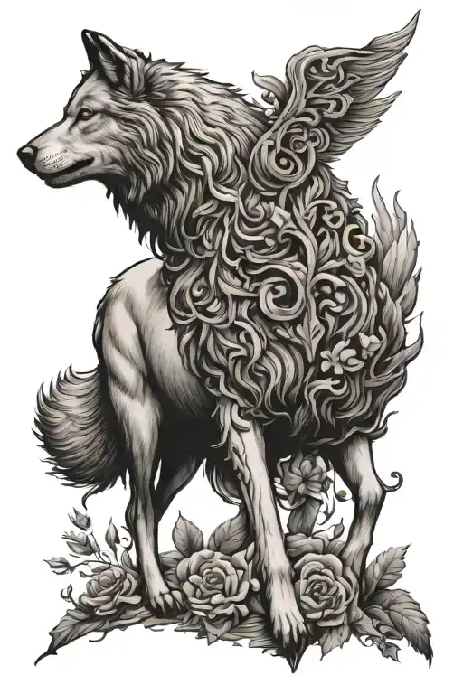 wolf in sheep's clothing tattoo design idea