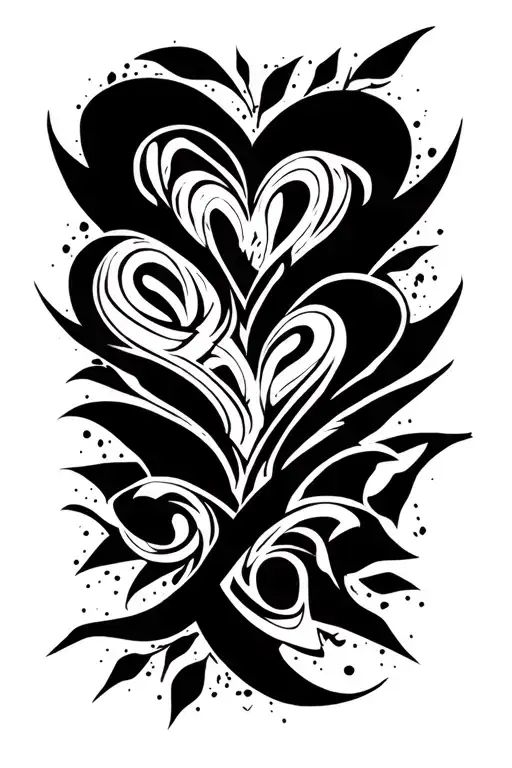 Forbidden love letter written tattoo design idea