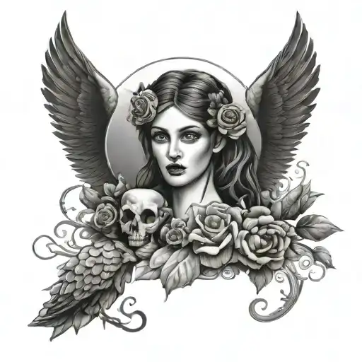 Persephone and Hecate goddess of magic tattoo design idea