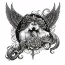 Persephone and Hecate goddess of magic tattoo design idea