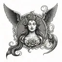 Persephone and Hecate goddess of magic tattoo design idea