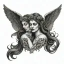 Persephone and Hecate goddess of magic tattoo design idea