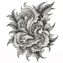 torn skin tattoo design idea