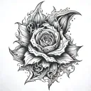 torn skin tattoo design idea