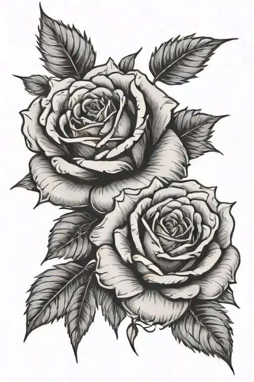 ERIKA WITH ROSE WITH THE NAME tattoo design idea